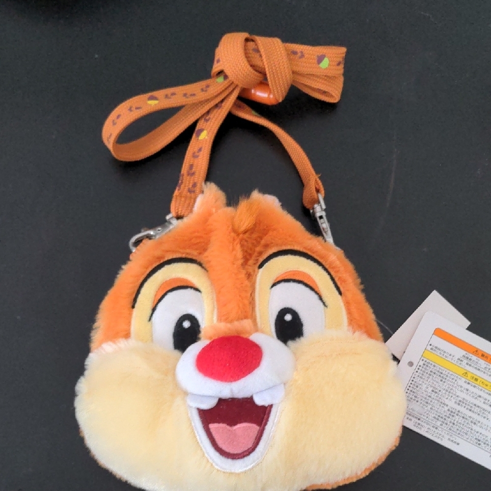 Disney Chip N Dale Japan  Crossbody Bag Orange and Cream Chipmunk Design